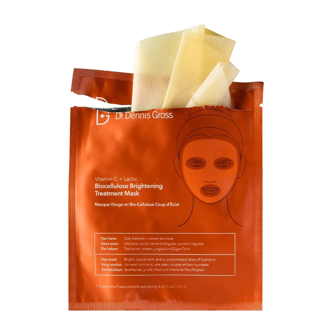 Vitamin C and Lactic Biocellulose Brightening Treatment Mask DR DENNIS GROSS